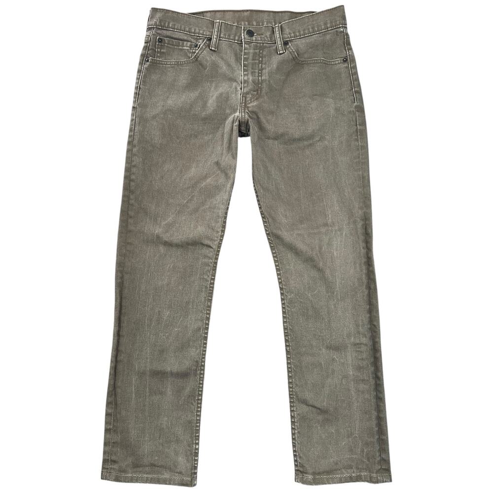Levi’s 511 Slim Fit Jeans Gray Brown Wash Faded Stretch Denim Streetwear - 32x27